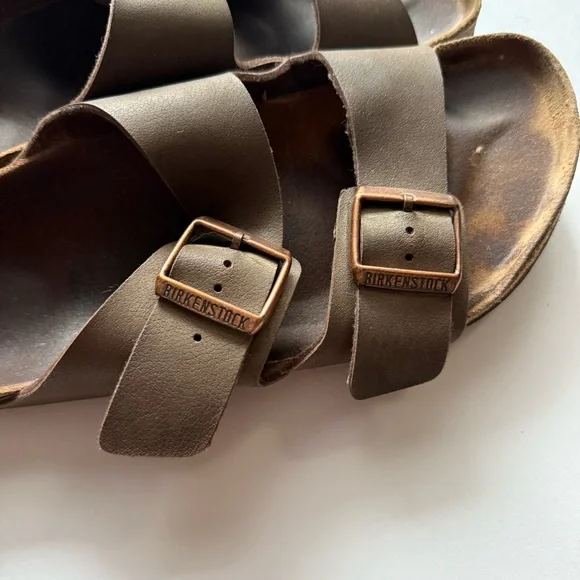 Birkenstock Arizona Birko-Flor Dark Brown Sandals - Picture 2 of 8